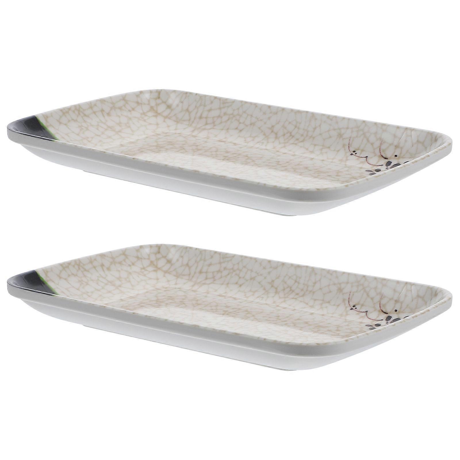 Japanese Style Snack Plate for Sauce and Soy Use Multi Color 2 Pieces