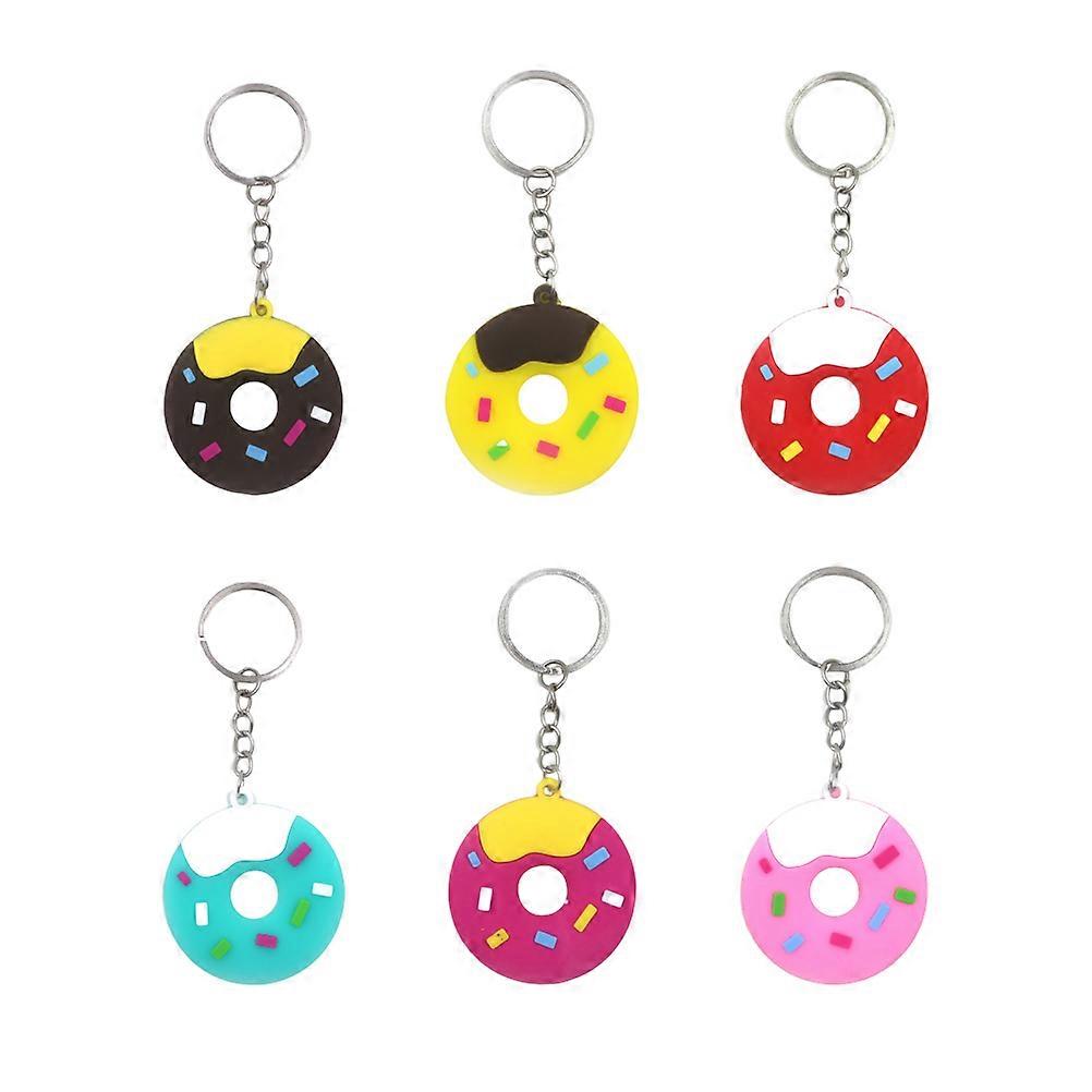 Novelty Keychains Donuts Keychains For Children Key Ring Decoration 12Pcs