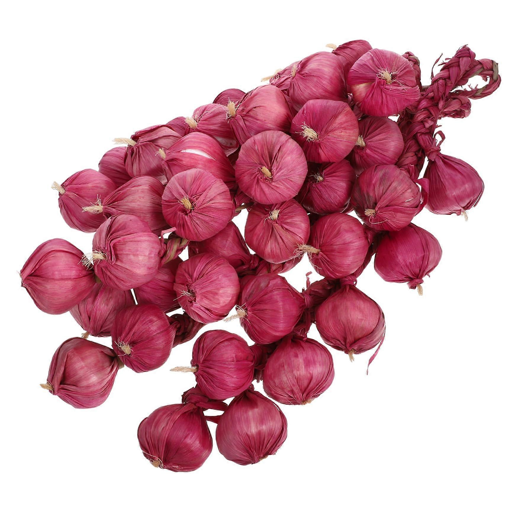 Artificial Garlic for Hanging, Pack of 4 Artificial Onions and Garlic Cords, Artificial Garlic, Storage Rack, Garlic Garland