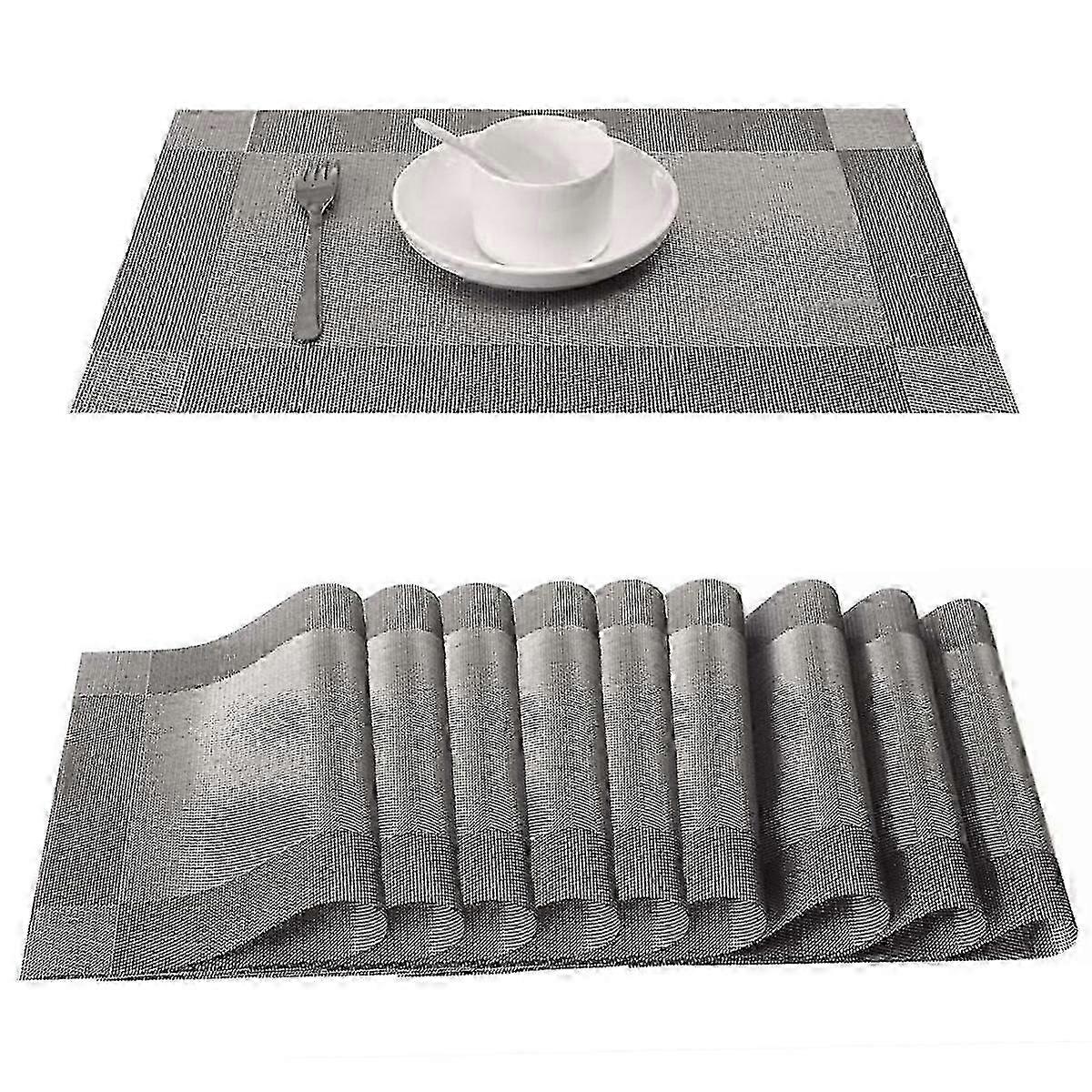 مجموعة المفارش المقاومة للحرارة ، حصائر طاولة الفينيل الصديقة للبيئة ، حصائر المطبخ البلاستيكية القابلة للغسل غير القابلة للانزلاق ، حصائر طاولة طعام متينة