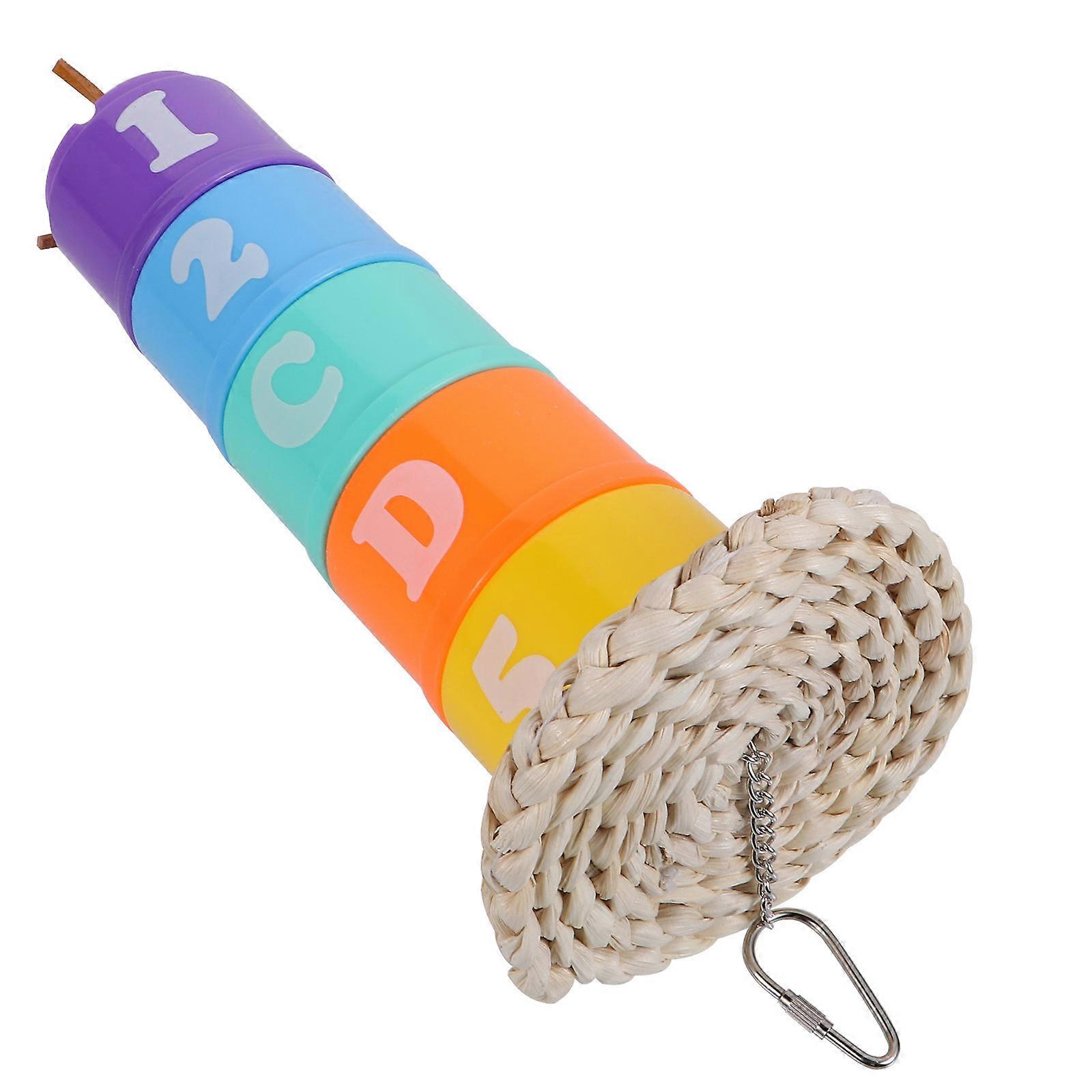 Parrot Foraging Toy Creative Parrot Feeder Pet Supply Indoor Play Assorted Color 30X10X10CM Foraging 1Pack