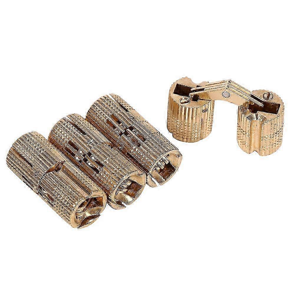 4pcs/pack Copper Concealed Barrel Hinge for Worktops DIY Project 12mm