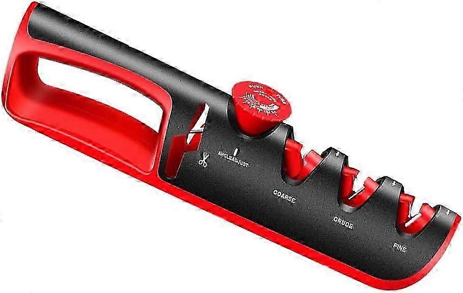 4-Stage Manual Knife Sharpener  Universal Kitchen Tool for Sharpening All Blade Styles Safely