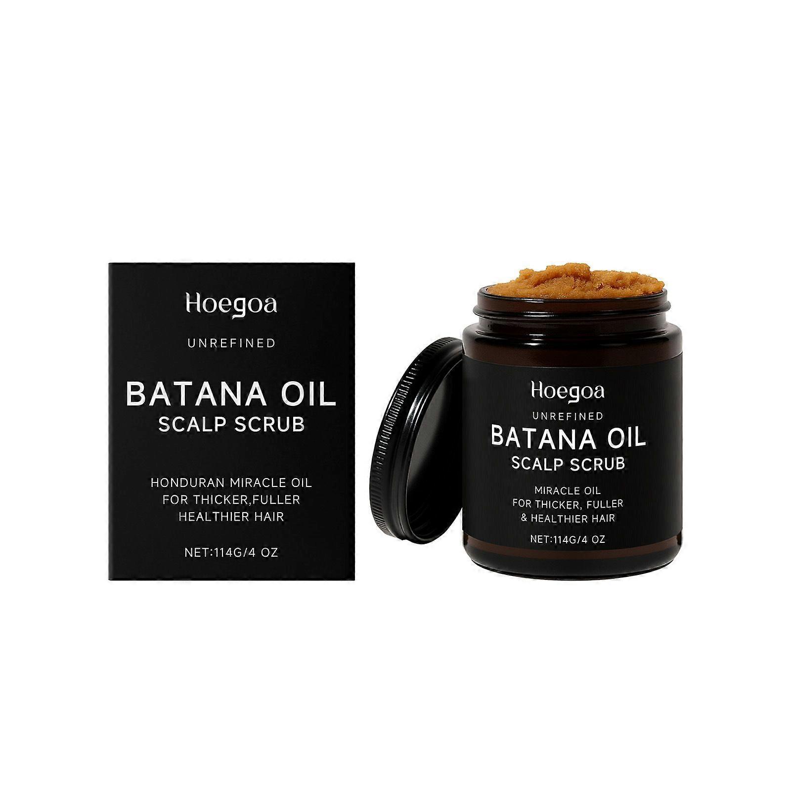 Scalp Scrub with Batana Oil, 2-in-1 Shampoo Scalp Exfoliator for Hair Treatment,  Buildup & Dandruff,Itchy Scalp Relief Dandruff Scrub