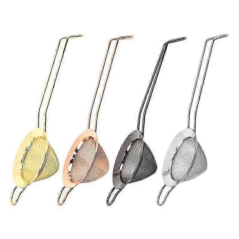 4-piece stainless steel professional fine cocktail strainer with cone mesh filter