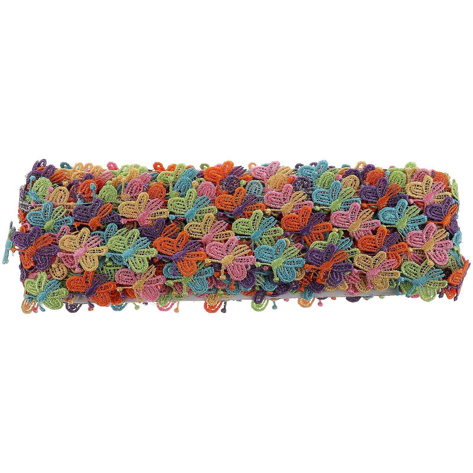 Cartoon Embroidered Lace Trim Ribbon for DIY Crafts and Clothing Decoration – Durable, Hand Washable, Elegant Design