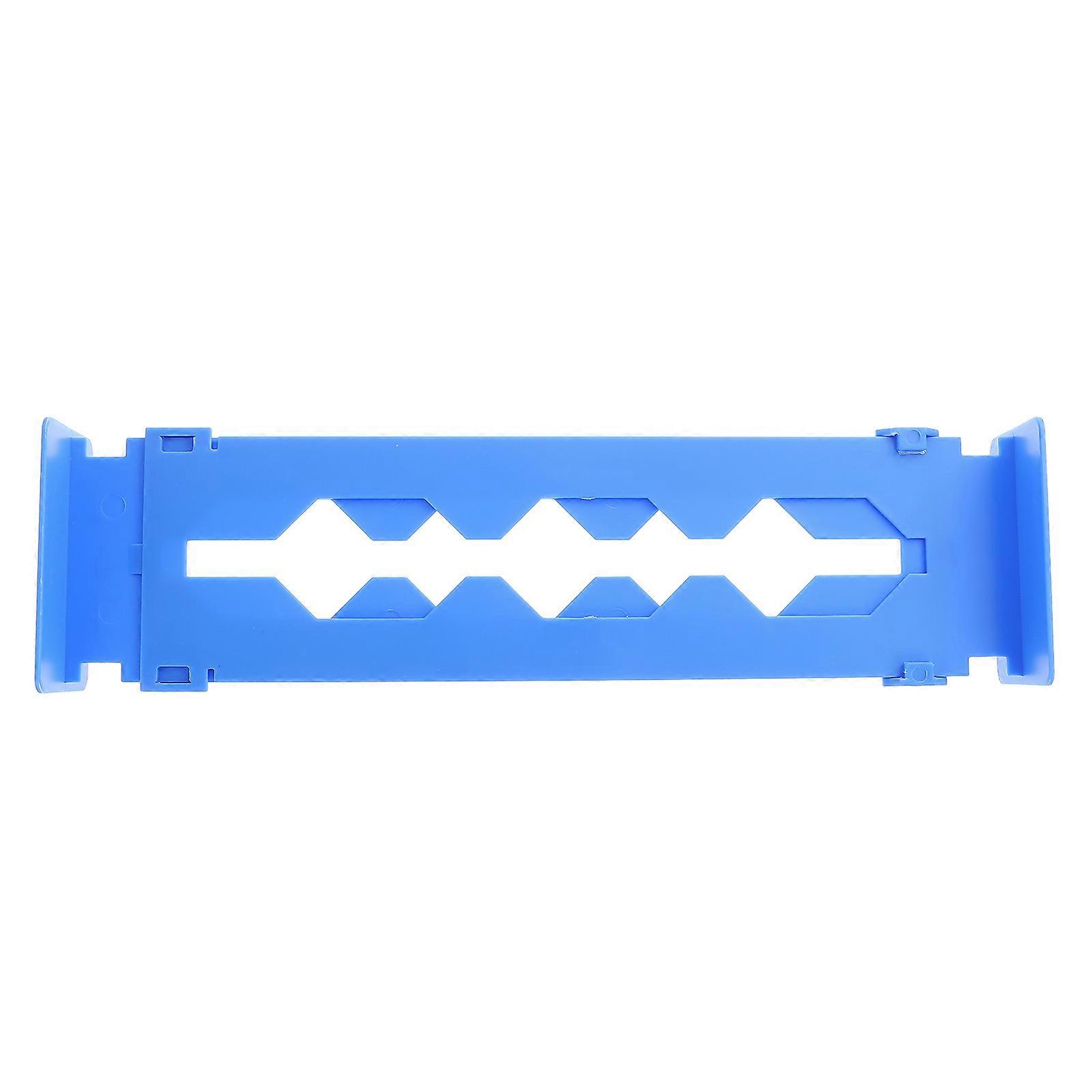 Retractable Drawer Separator Storage Solution Organizing Plastic Rectangular Sundries Partition For Dormitory Use Blue 32.5X8.7CM 1Set