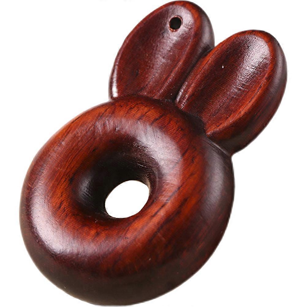 Vintage Rabbit Pendant Diy Adornment Sandalwood Rabbit Shape Bag Pendant present Giving Handicraft Enthusiasts 4.7X3.2X1.1CM 1Pcs