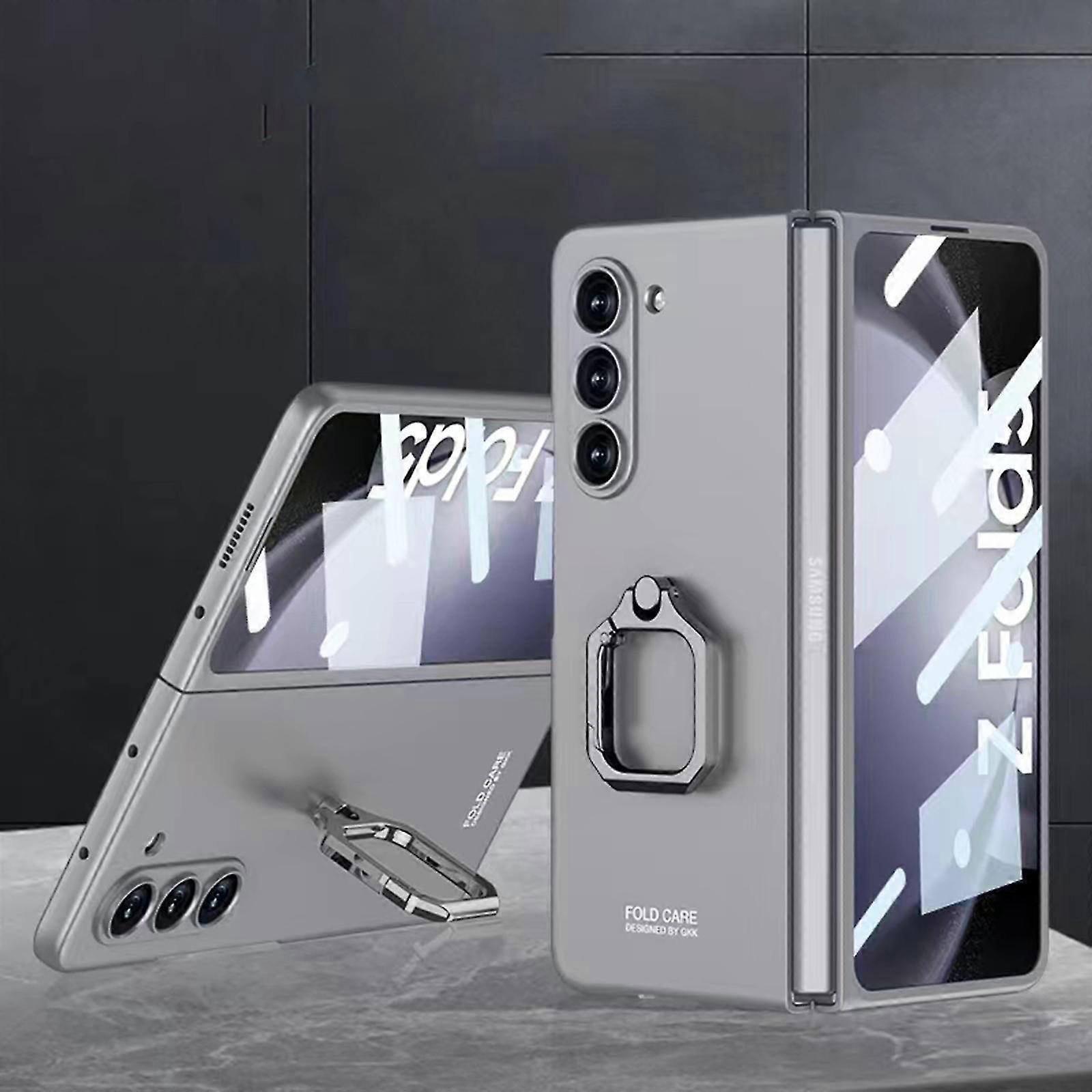Z Fold 5 Case Built in Screen Protector,Heavy Duty with Rotation Ring Kickstand Magnetic Car Mount Full Body Shockproof Protection