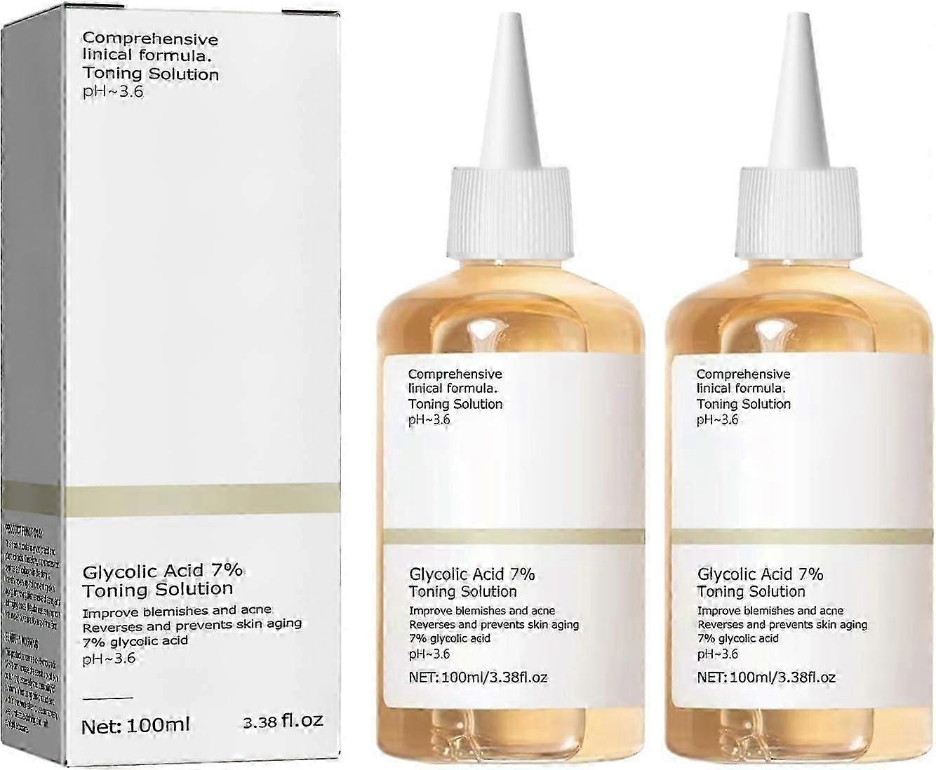 Glycolic Acid 7% Toner, Glycolic Acid Toning Solution for Gently Exfoliates, Smooths Skin Texture, Improvement Visible Clarity & Also Addressing Unev