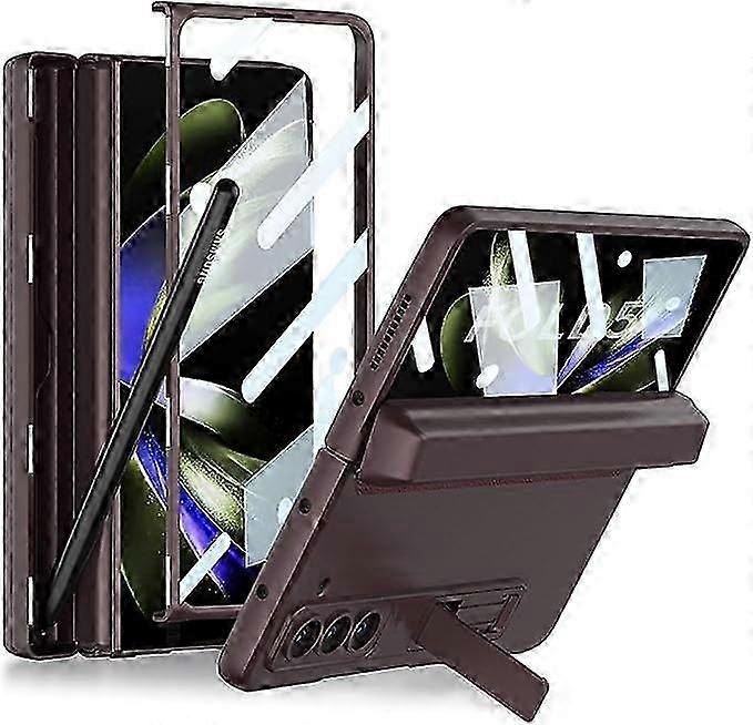 Galaxy Z Fold 5 Case with S Pen Holder & Screen Protector, for Samsung Z Fold 5 case with Hinge Protection & Kickstand