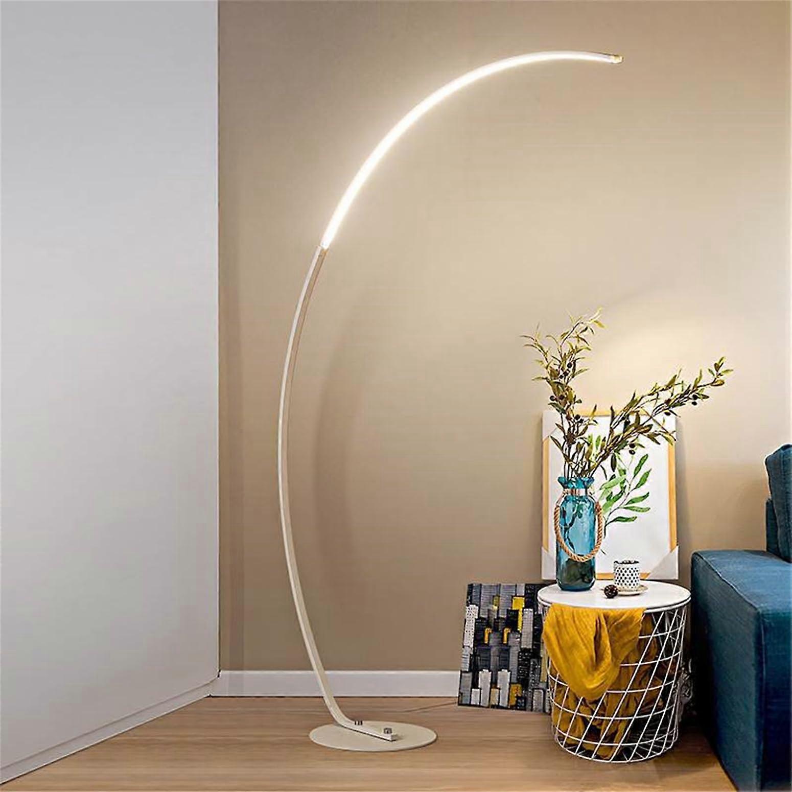 Dimmable LED Floor Lamp with 3 Colour Temperatures, Remote Control, White