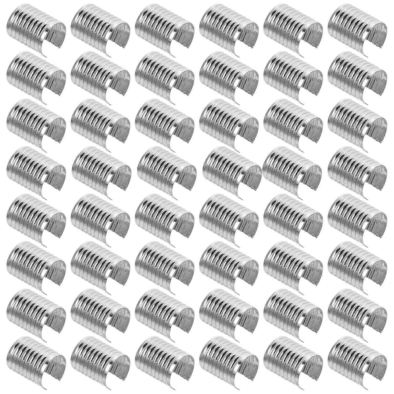 Durable Rope Fasteners for DIY Jewelry Making Cylindrical Tassel Opening Crimps, Easy to Use String Clips for Necklaces, Bracelets & Keychains