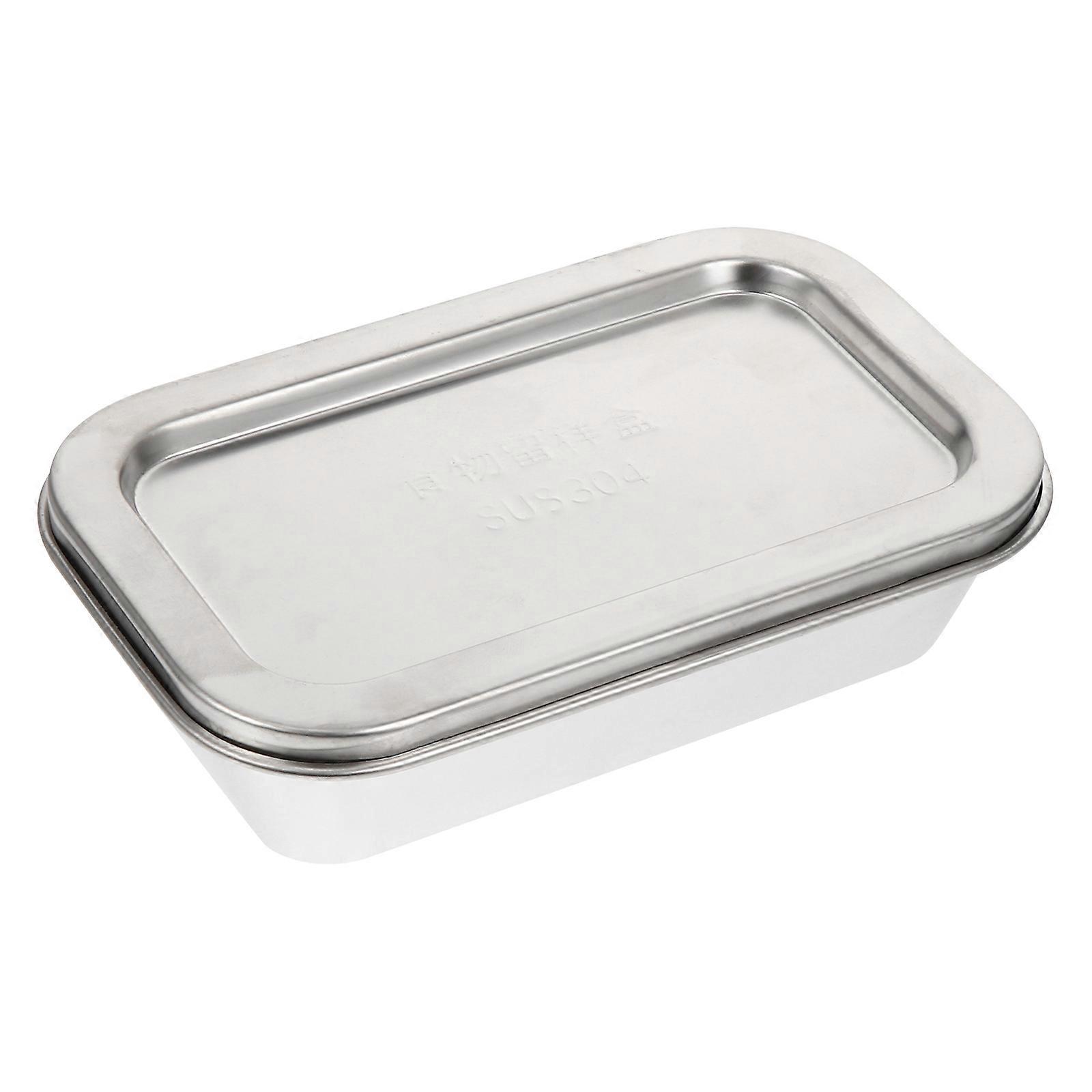 Butter Storage Box with Lid Temperature Resistant Food Organizer for Kitchen Home Restaurant Use Silver