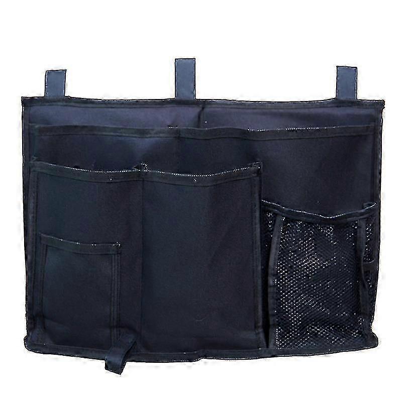 Bedside Storage Pouch Multi-pockets Storage Caddy Multifunctional Changing Bag Sundries Organizer For Dormitory Bed Camper (navy)