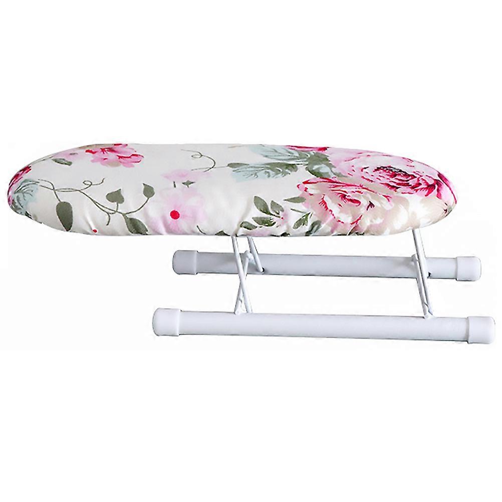 Iron and Ironing Board Household Item Portable Ironing Board Table Top Fade Resistant Fabric 26x11x8cm Rectangular Shape 1Pcs