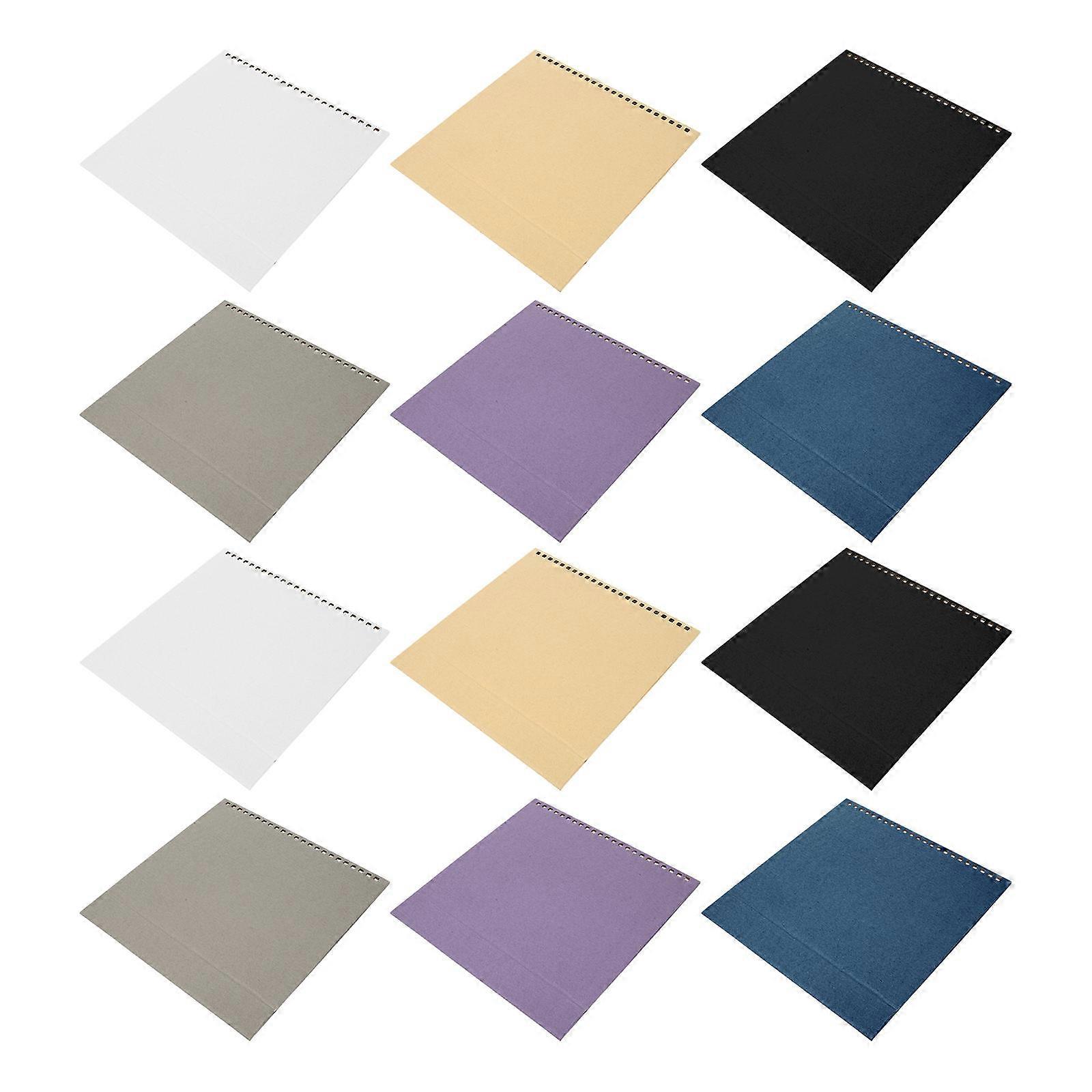 Desktop Perpetual Calendar Holder DIY Base Triangular Prism Shape for Home Agenda Iridescent Paper Construction 10Pack