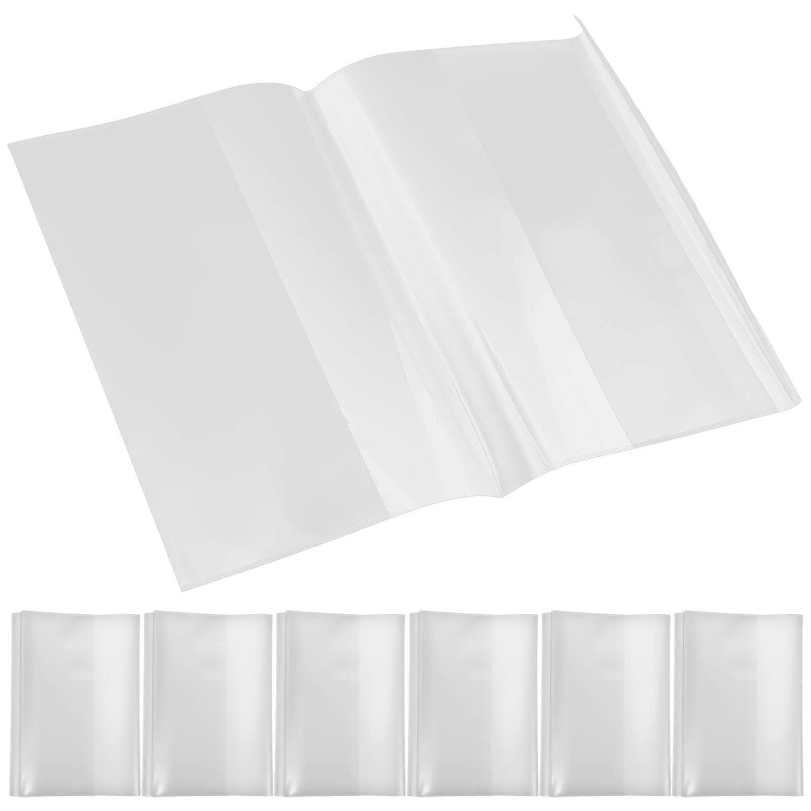 Book Cover Clear Book Protector Cover Adjustable Width Dustproof For Books 10Pcs