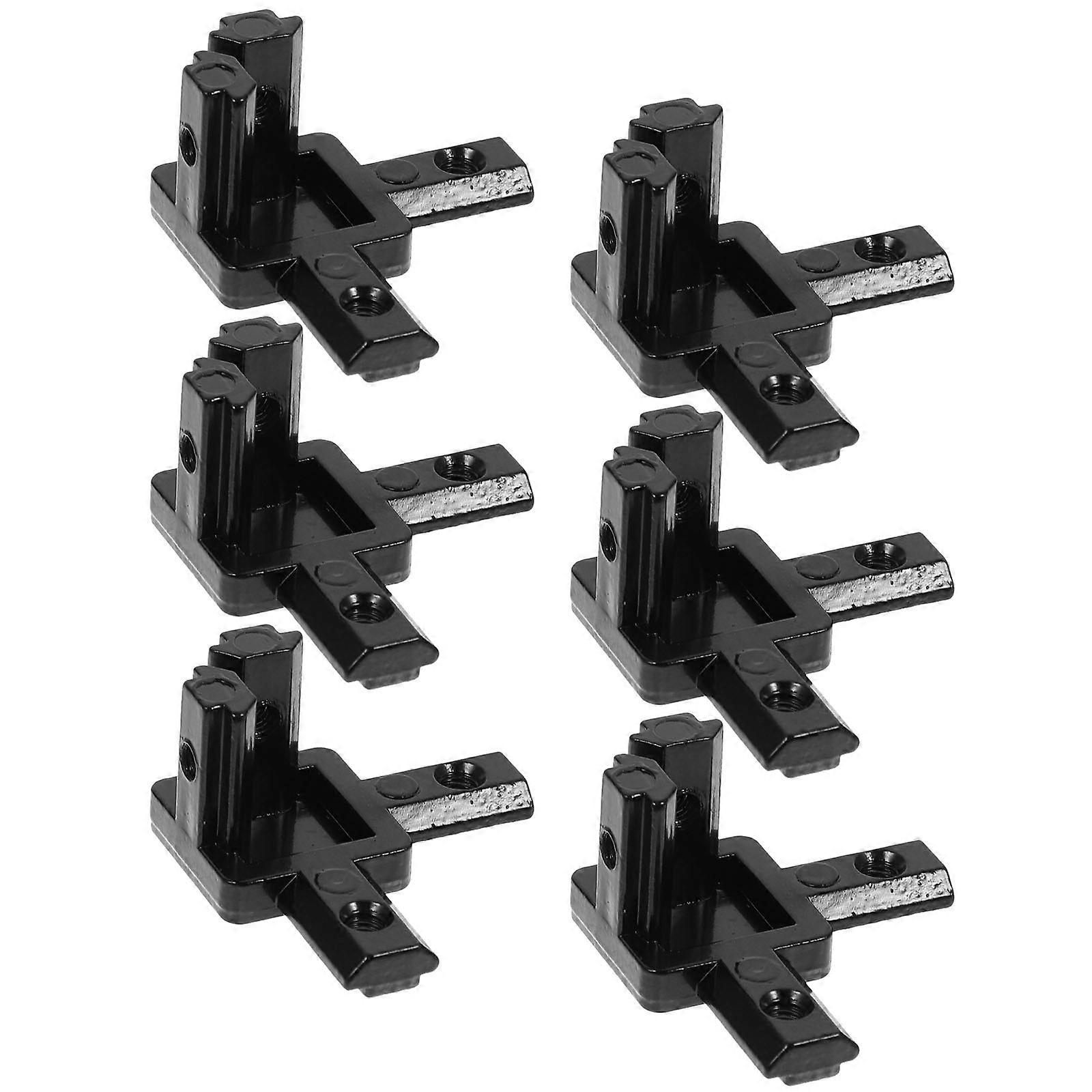 Aluminum Extrusion L Bracket Aluminum Corner Brackets Robot Projects 3-Way .4X3.4X1.9CM 6Pcs
