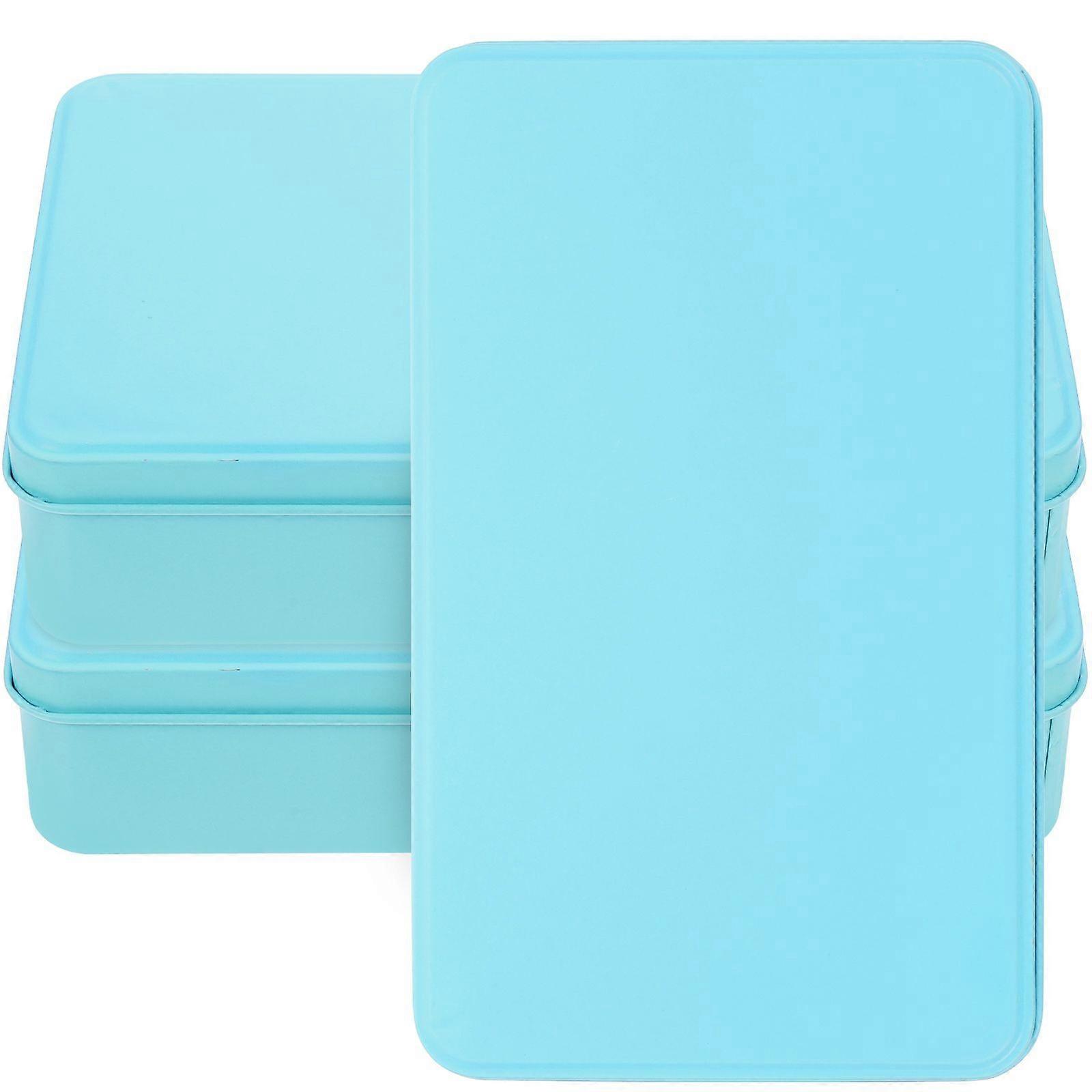 3pcs Tinplate Storage Box Small Tinplate Can Candy Tins Tin Box With Lid Rectangle Tin Box