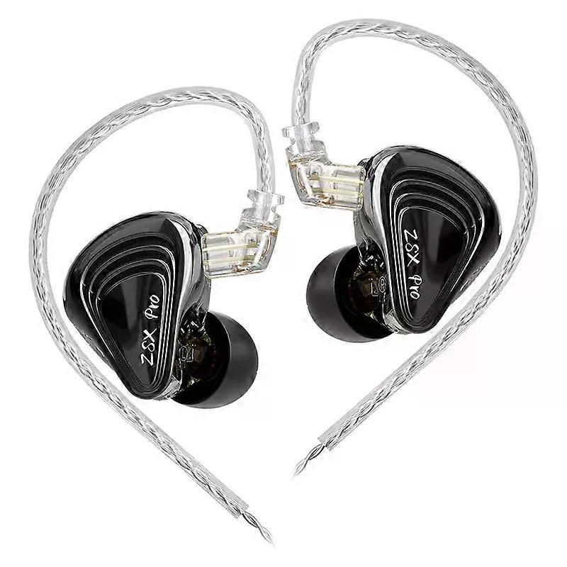 مكتب KZ ZSX Pro 5BA 1DD محرك هجين 10 مم وحدة محرك ديناميكي سماعات أذن HIFI الموسيقى سماعات الألعاب سماعات رياضية 2PIN كابل