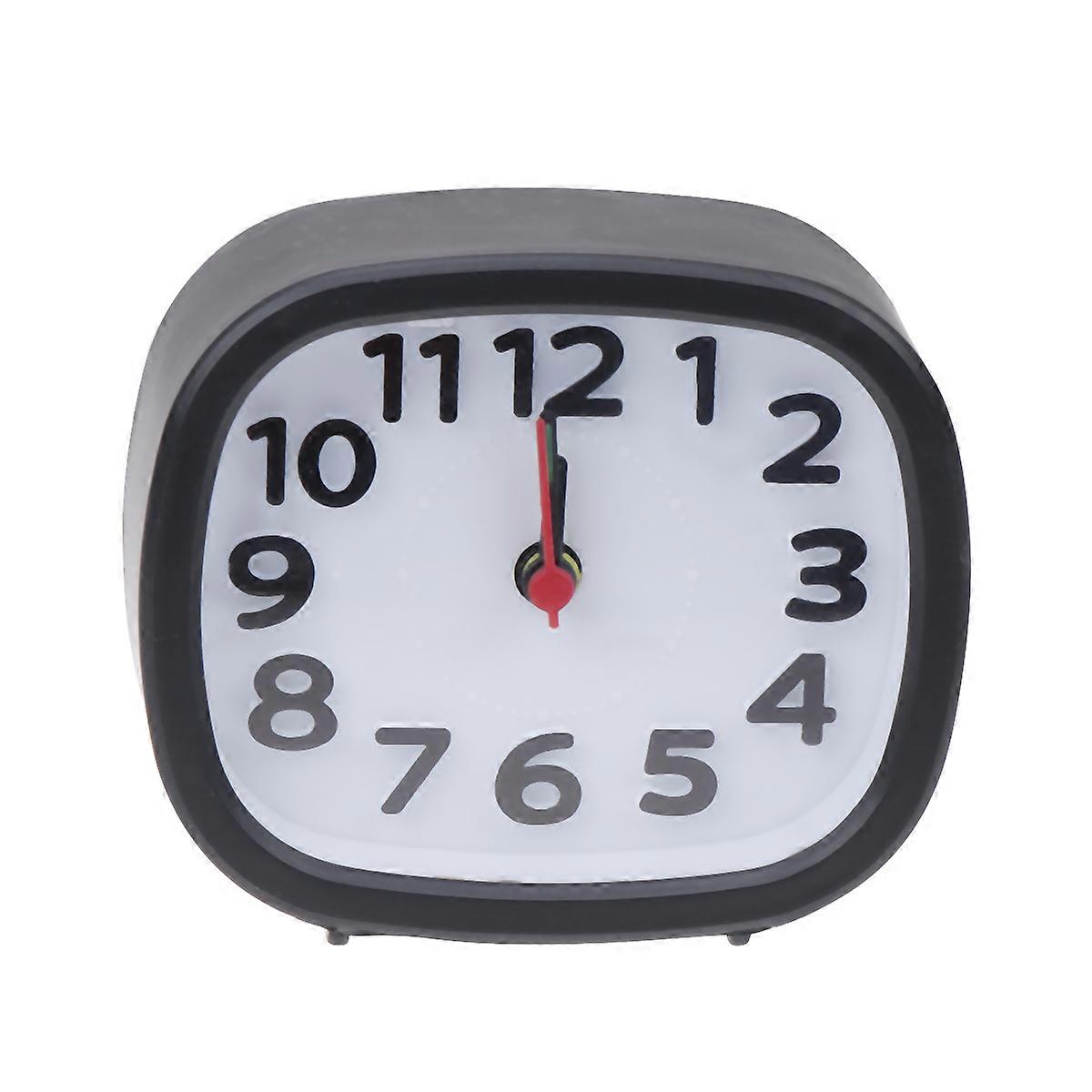 Kids Alarm Clocks Desktop Clock Black Plastic Time Setting For Bedroom Use 9.5 X 8 X 3.5Cm 1Set