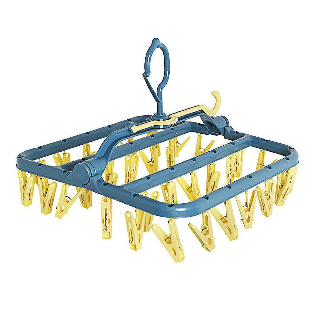 Foldable Hanger Multi Head Clothes Hanger Windproof and Compact for Baby Clothes Drying Plastic 1Set