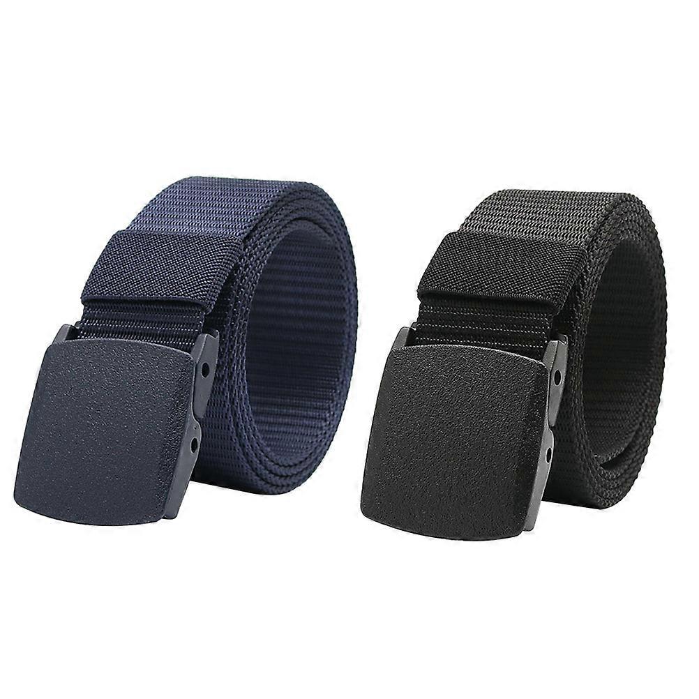 Breathable Nylon Waist Belt Long And Thin Design For Outdoor Activities Black-120Cm 2Set