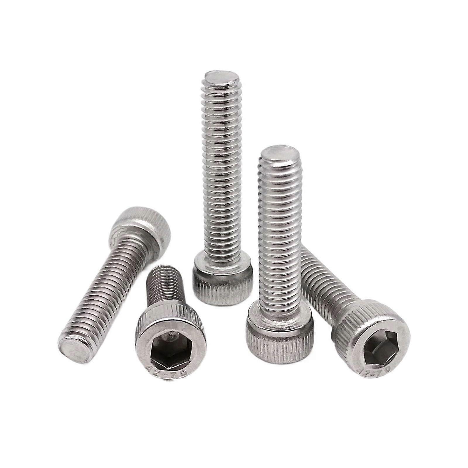 M3 M4 M5 M6 M8 304 A2-70 Stainless Steel Hex Socket Cap Allen Head Bolts 4-100mm Length, 50pcs M3 45mm