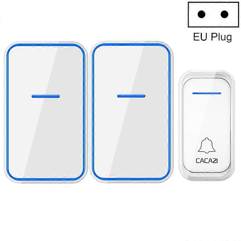 ワイヤレスリモコンドアベルEUプラグ-ホワイト