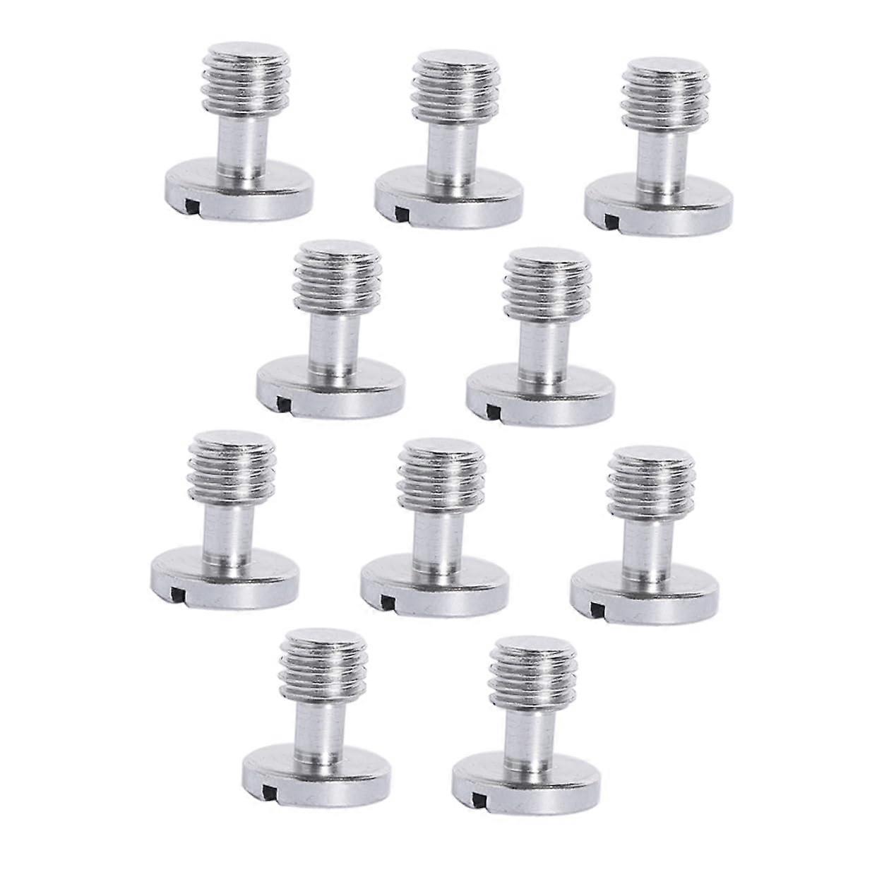 Camera Gimbal Screw Tripod Mounting Screws for Quick Release Camera Rig - Silver, 10 Pack, Compatible with Standard Tripods