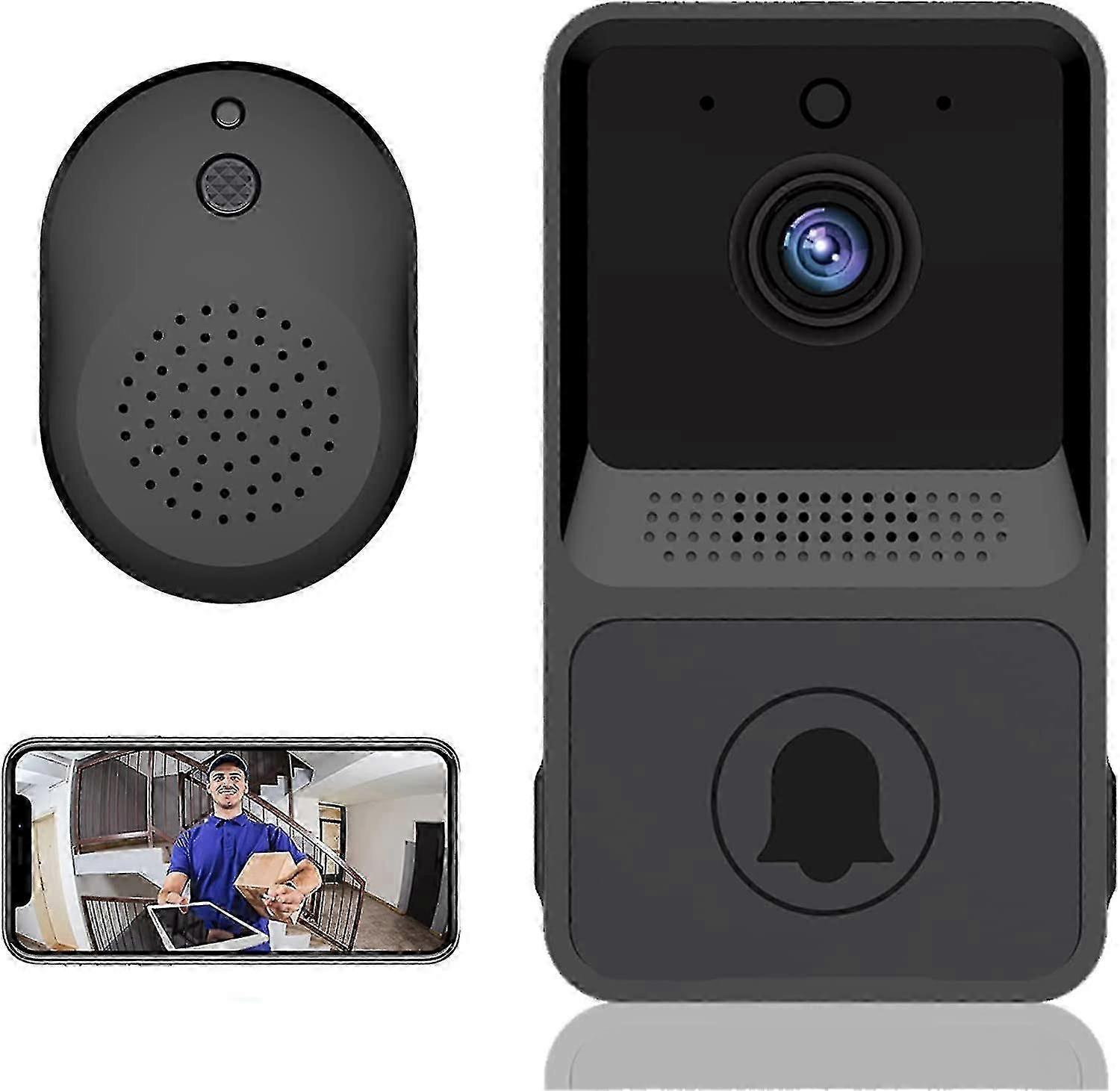 Wireless Remote Video Doorbell, Smart Video Doorbell Home Intercom Hd Night Vision Wifi Charging, Smart Doorbell, Two-way Talk, App Control