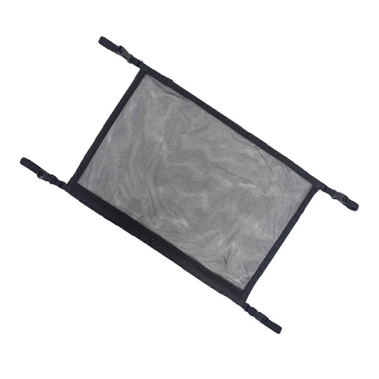 Universal Car Ceiling Net Organizer Waterproof Roof Storage With Securing Straps For Travel And Outdoor Dual Zipper