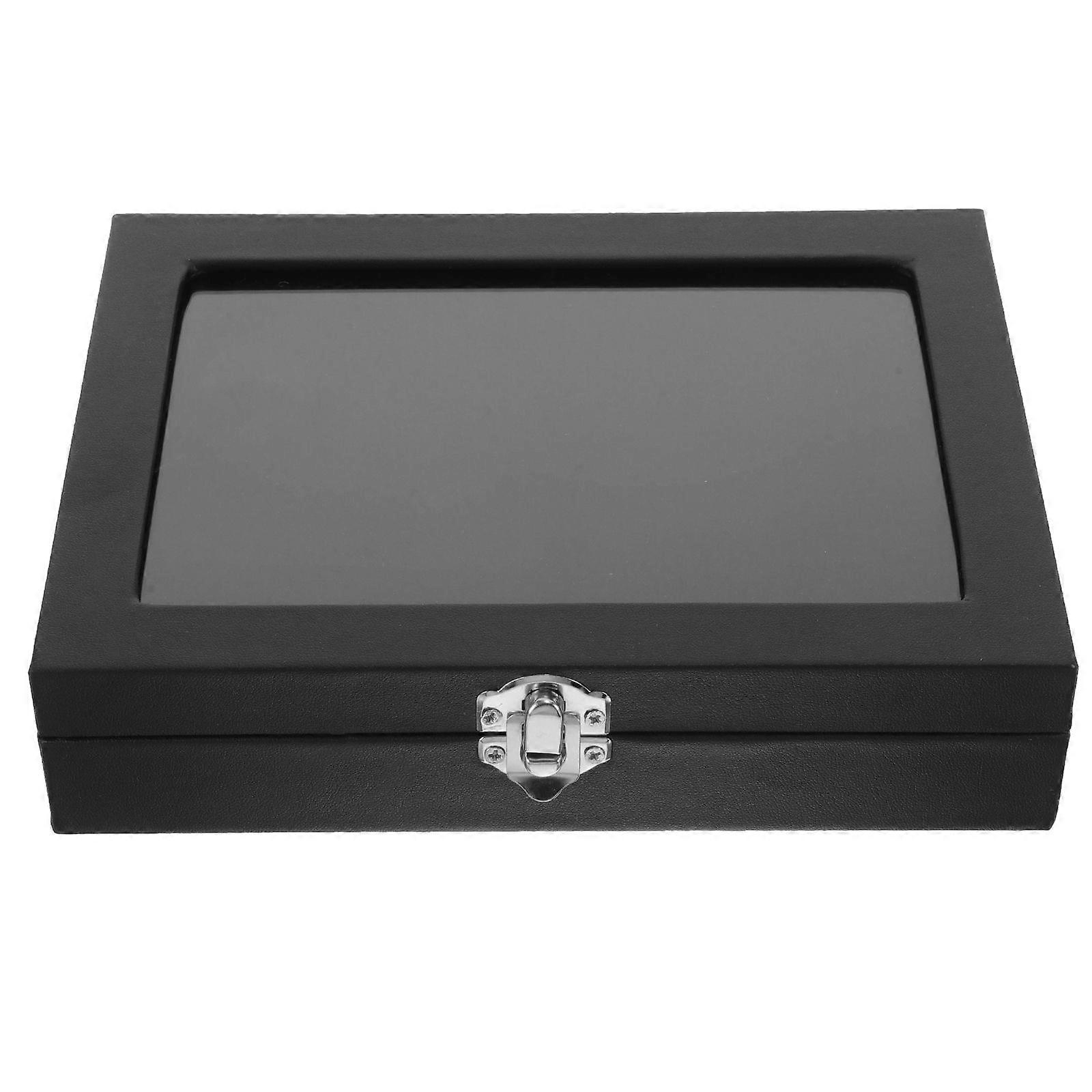 Badge Display Box Cabinet Brooch Collection Display Case with Clear Window