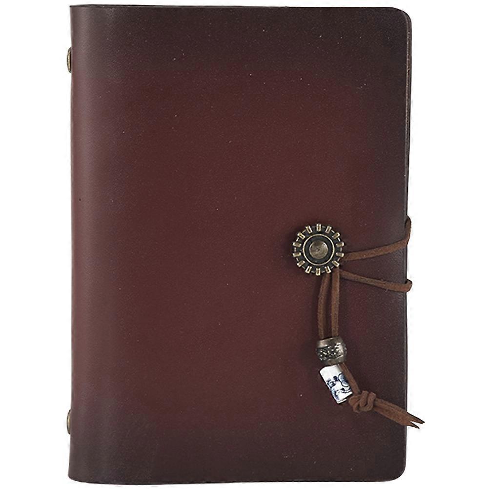 Retro Travel Journal Notebook Refillable Diary Notepad for Writing Daily Notes Portable Brown Cover for Office School Travel