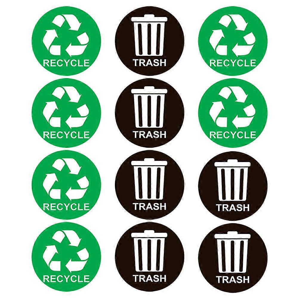 Waste Sorting Decals for Trash Cans – Self Adhesive Recycling Bin Labels for Home and School Sustainability