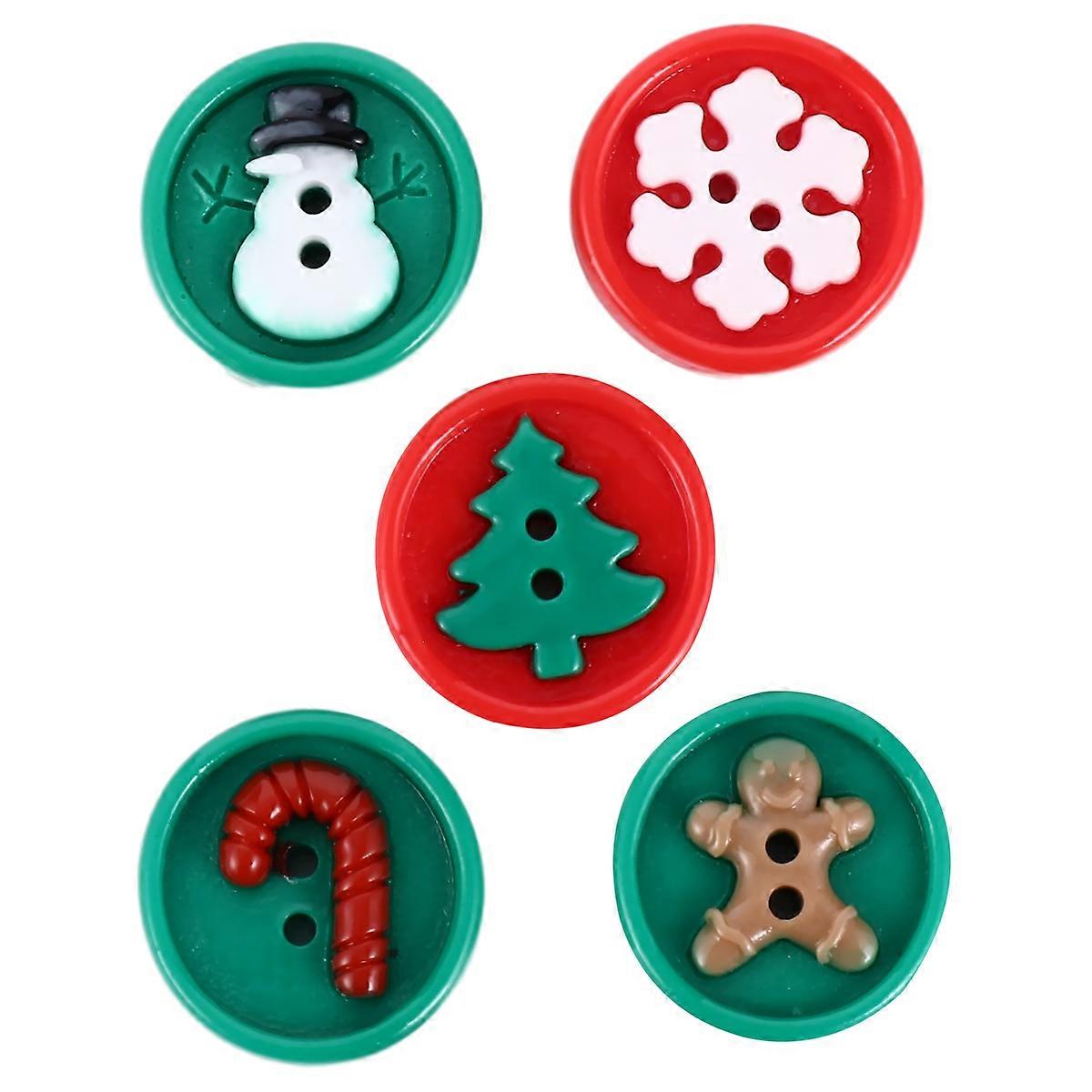 Craft Resin Buttons for DIY Sewing Flat Bottom Assorted Color 2X2X0.4CM 50Pcs