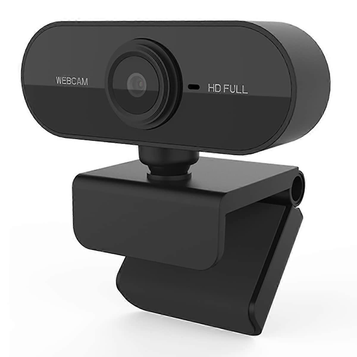 Webcam with Microphone Camera PC Cam 1080p HD 360° Adjustable USB Webcam for Conference Live Streaming Recording Compatible with Skype/Zoom/YouTube