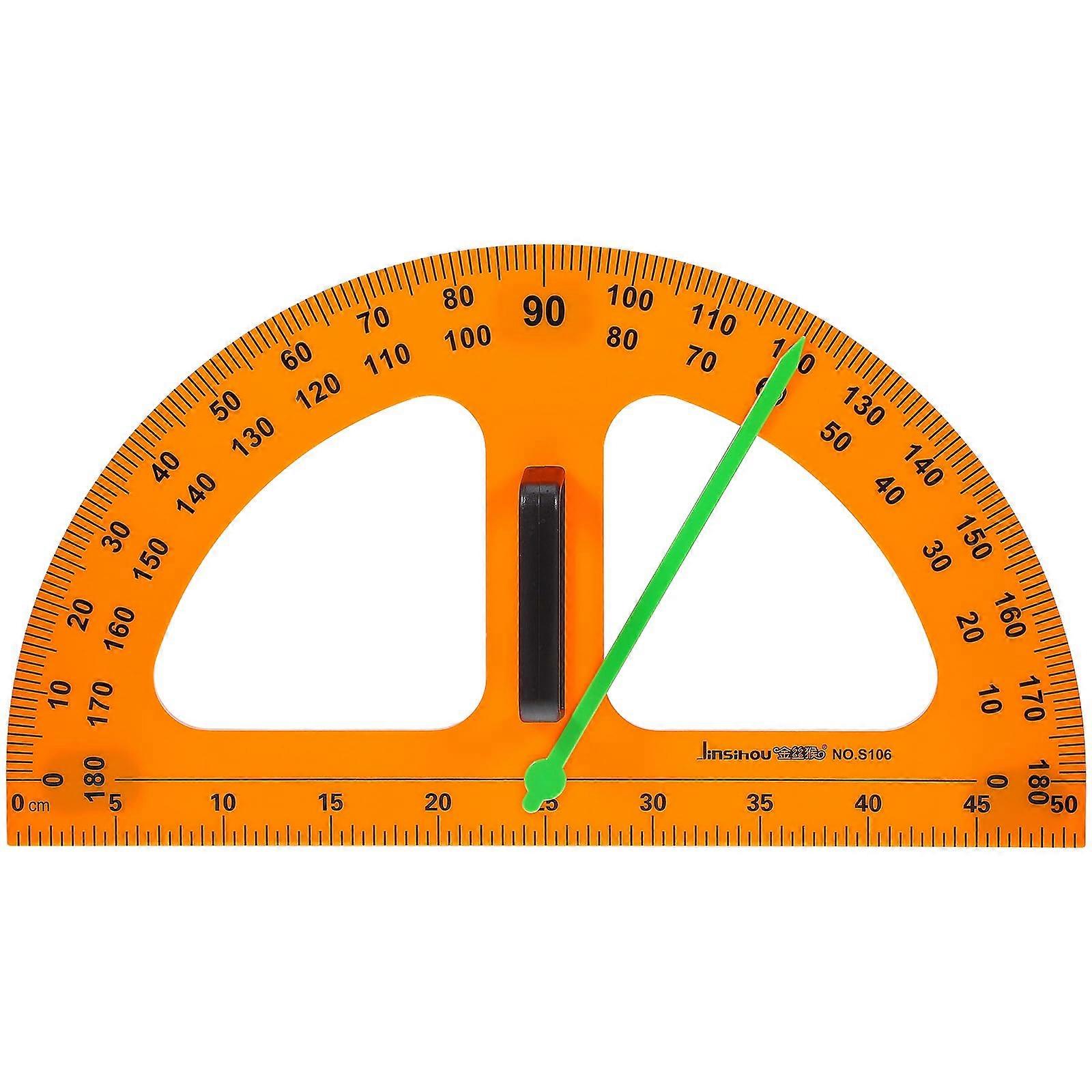 1 x Protractor Protractor Geometry Protractor with Swing Arm Math Protractor Measuring Tool School Supplies for Teachers 50x28cm Ref: 8579