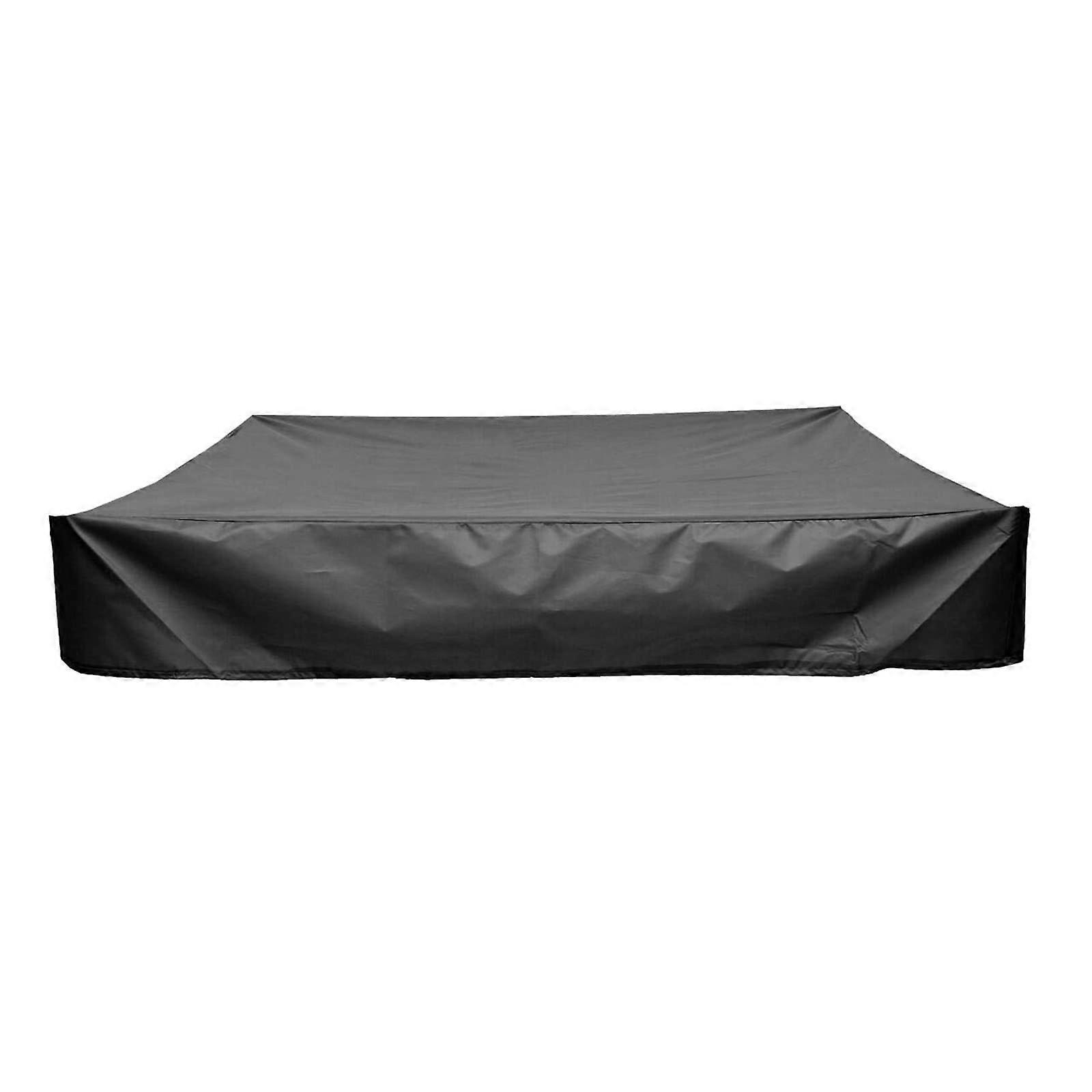 Square Oxford Fabric Sandpit Cover Drawstring Waterproof Shelter Black Ref: 7243