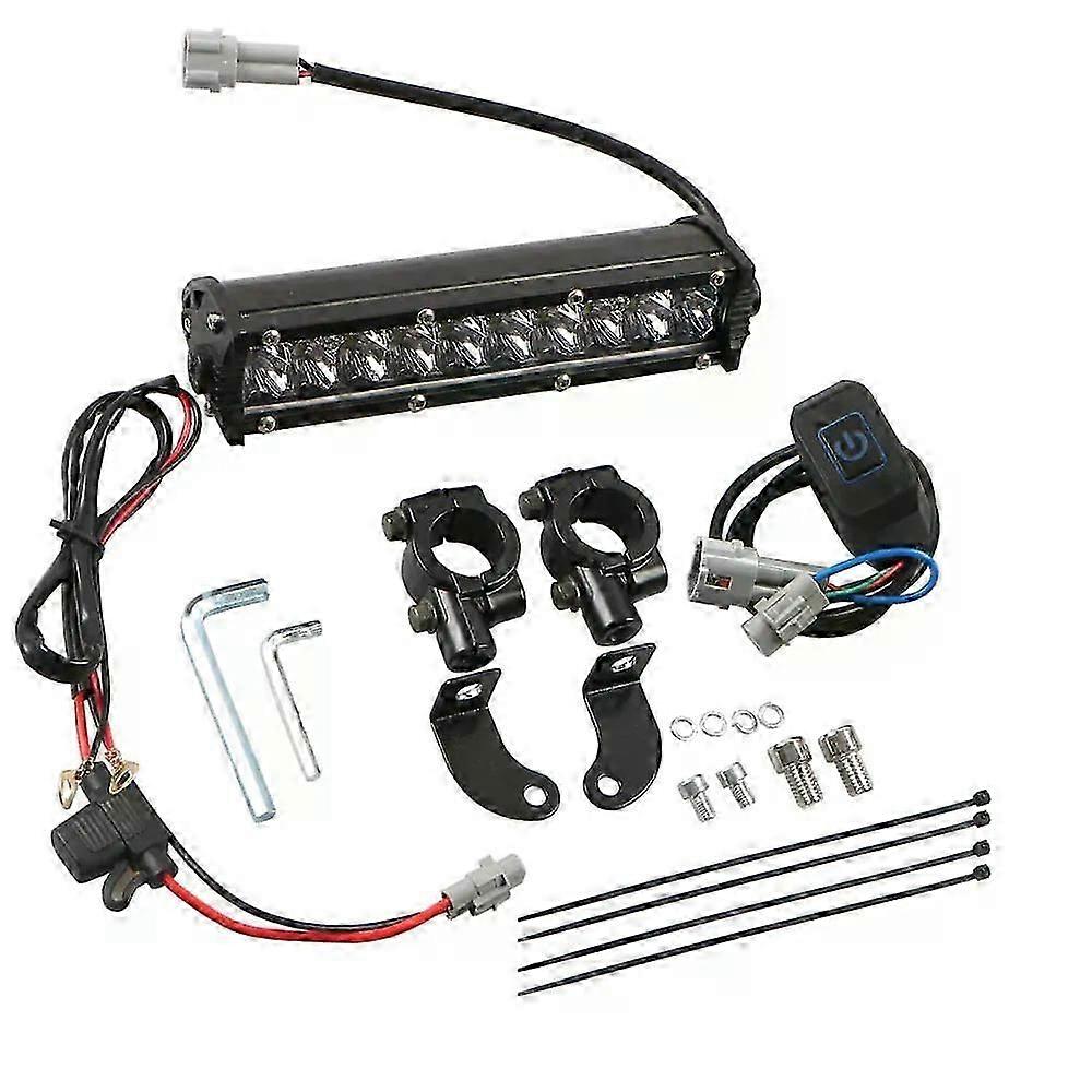 60W Motocross LED Light Wiring Harness Plug-Play Headlight Assembly Fit For KLX110 CRF110 TTR110 YZ250F Dirt Bike Pitbike Handle Bar