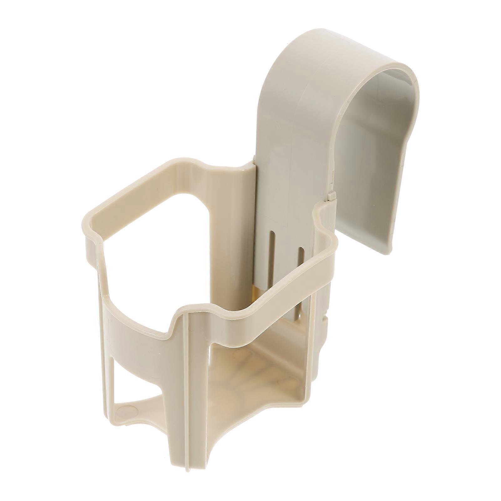 Poolside Cup Holder for Inflatable Pool Made of Durable Plastic Grey Color Lightweight and Practical