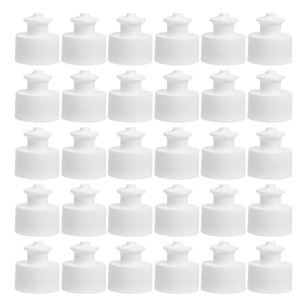 Push Pull Caps For Bottles Easy Access Prevent Spillage 30Pcs Compatible With Most Bottles