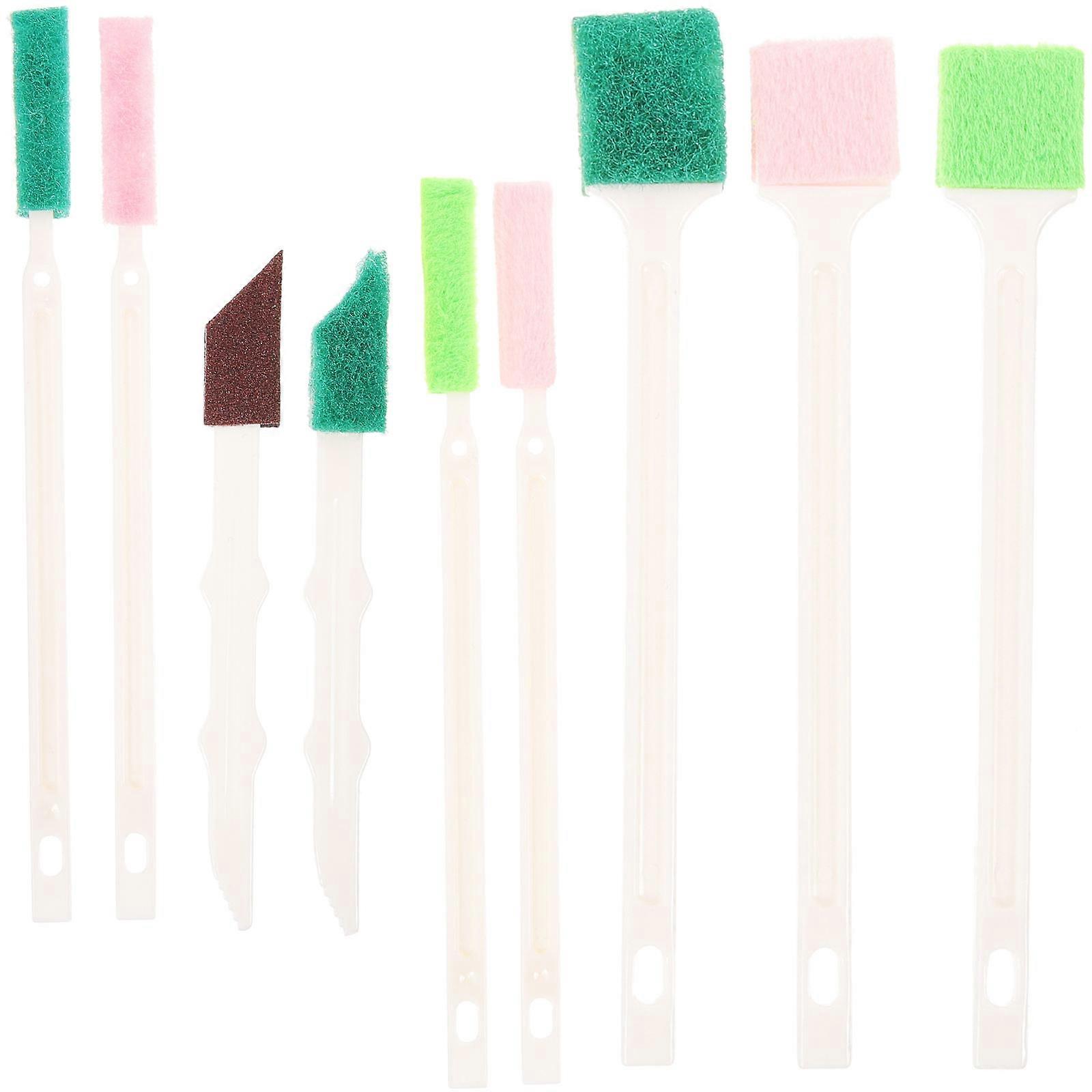 6PCS Plastic Cleaning Brush Set for Gaps, Corners & Crevices – Versatile Tools for Kitchen, Bathroom & Tight Spaces