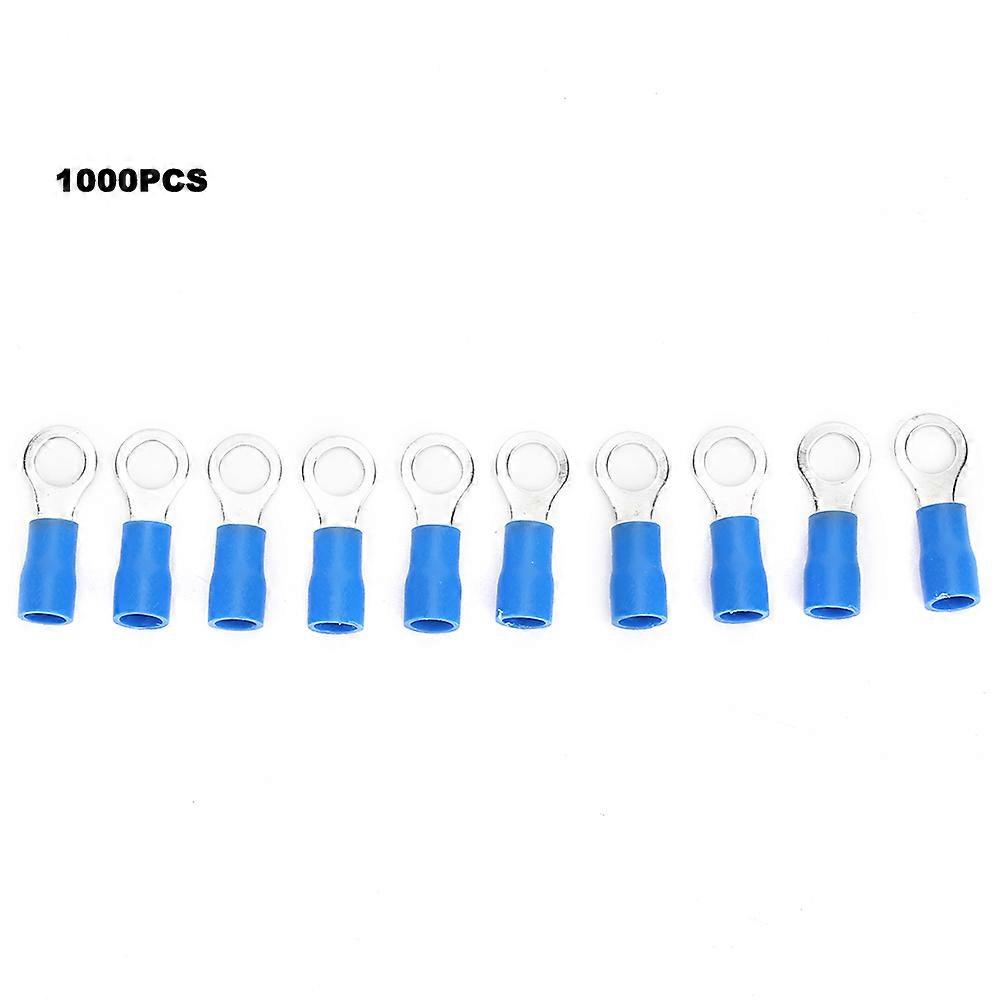 1000Pcs Cold Pressed O Type RV2-5 Brass Insulated Crimp Terminals Connectors Kit for Electric Engineering