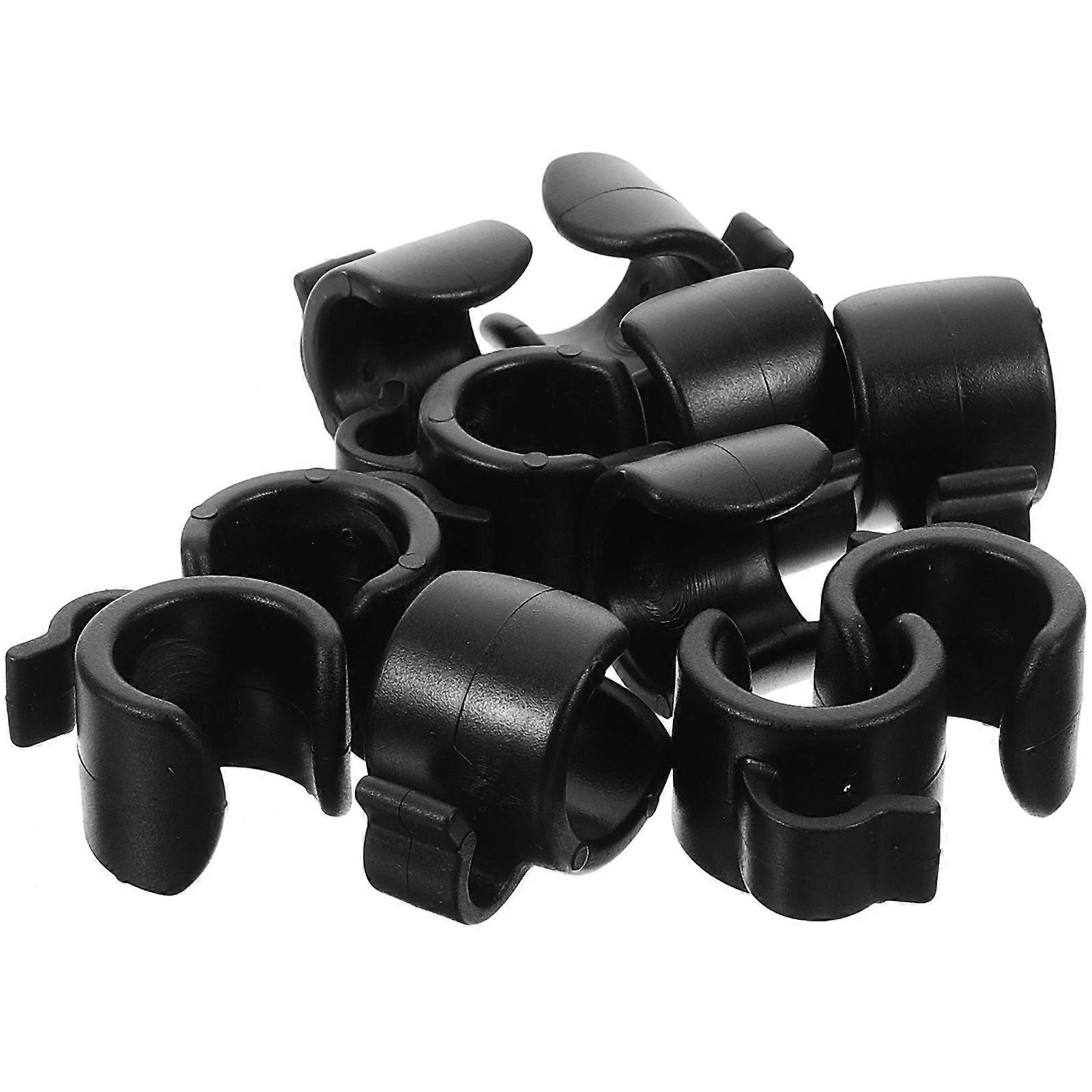 Mic Stand Cable Clip Cable Management Compact Black 25mm Wire Diameter Adjustable Height and Angle 20Pcs