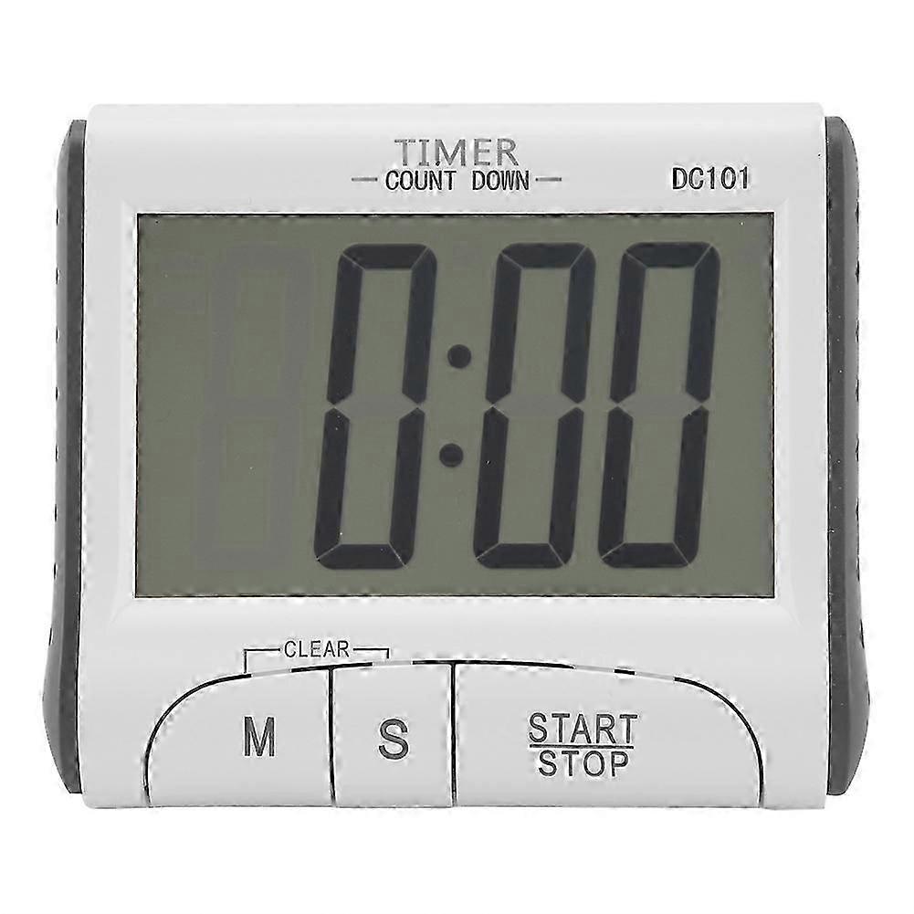 Portable Digital Clock Countdown Timer Large LCD Display Kitchen Use (Battery Included)