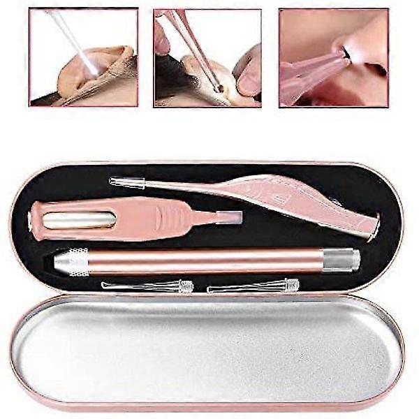 3stk LED lys ørepluk ørevoksfjerner næserens