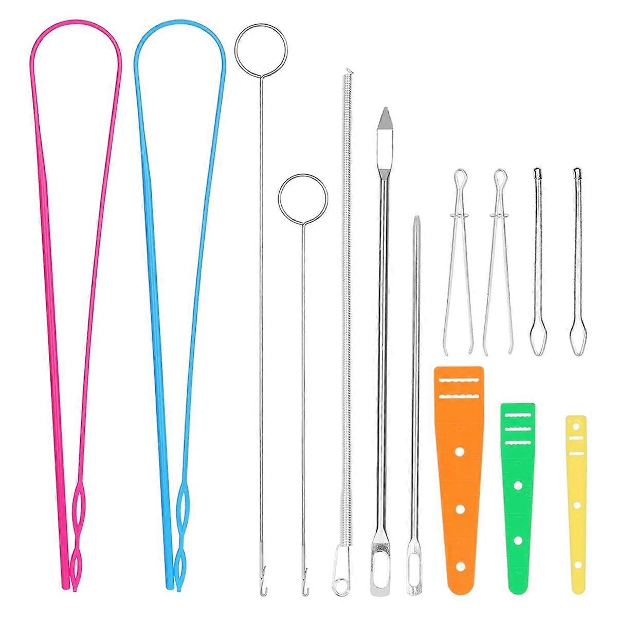 14PCS Drawstring Threader, Loop Turner Nähwerkzeug mit flexiblem Hoodie String Einfädler, Easy Draws