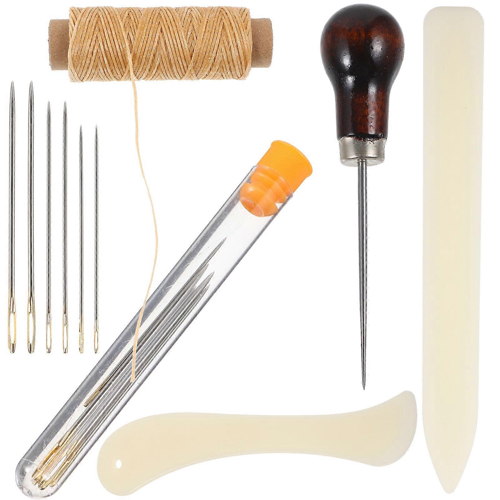 Craft Tool Kit for Home Use Assorted Color Complete Bookbinding Kit with Sewing Needles